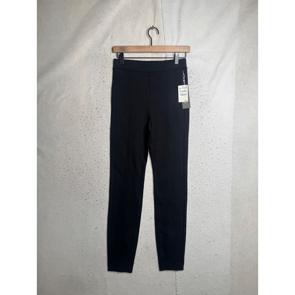 Nordstrom Signature Black Ponte Leggings High Rise Pull On Pants NS472899MI XS